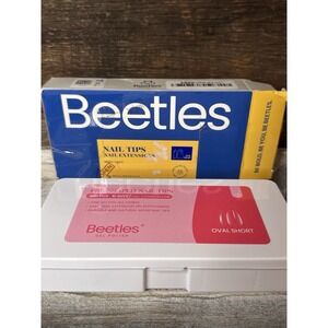 Beetles Nail Tips Nail‎ Extensions – 500 pcs / 10 Sizes - Short Oval